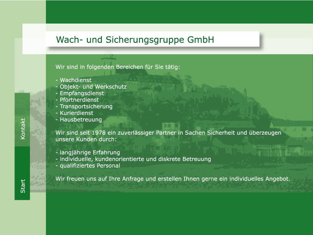 Wach- und Sicherungsgruppe Siegburg Profil